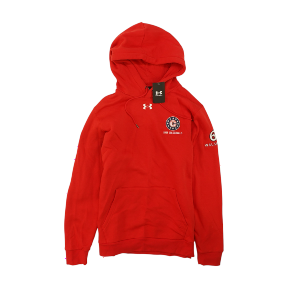 Red Solid Hoodie Pullover