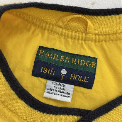 Vintage Yellow Solid Golf Pullover