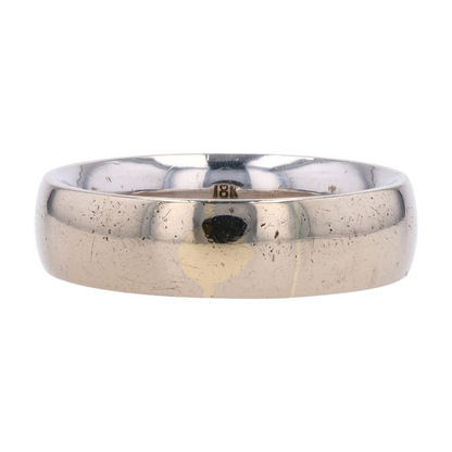 18K White Gold Band Ring