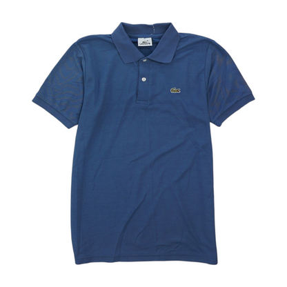 Blue Solid Short Sleeve Polo