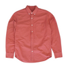 Red Solid Long Sleeve Button Down