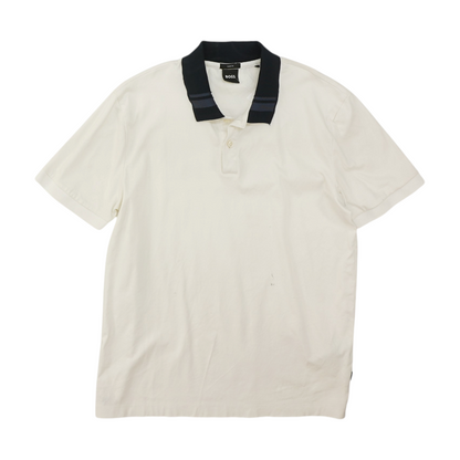 White Solid Short Sleeve Polo