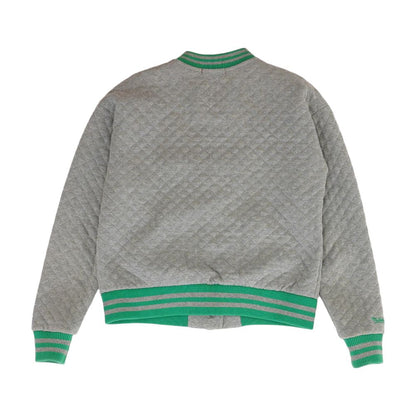 Gray Boston Celtics Embroidery Detail Varsity Jacket