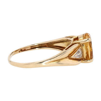 14K Yellow Gold Citrine Fashion Ring