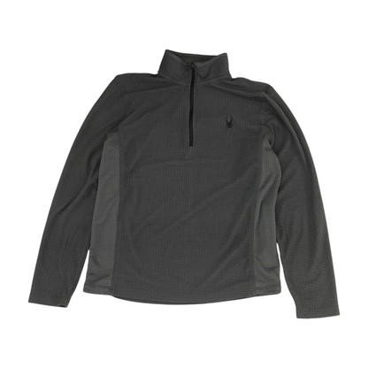 Gray Solid 1/4 Zip Pullover