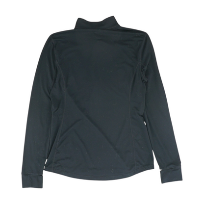 Black Solid 1/4 Zip Pullover