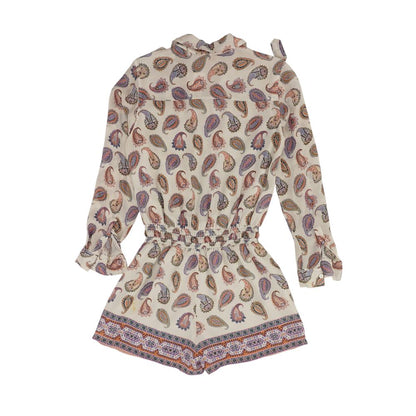 Beige Paisley Romper
