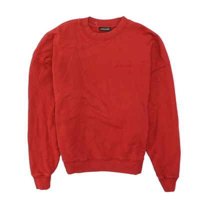 Red Solid Sweatshirt Pullover