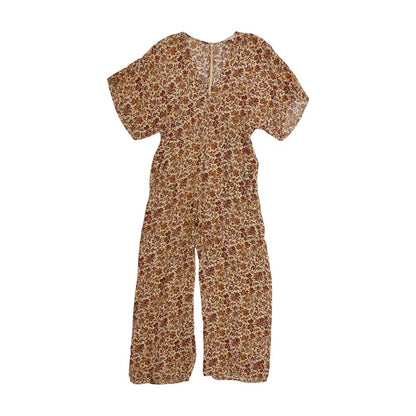 Beige Floral Jumpsuit