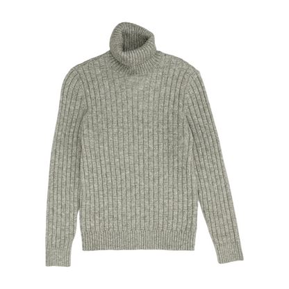 Gray Solid Pullover Sweater