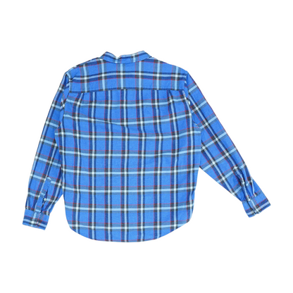 Blue Plaid Long Sleeve Button Down