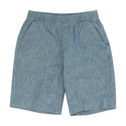 Blue Solid Chino Shorts
