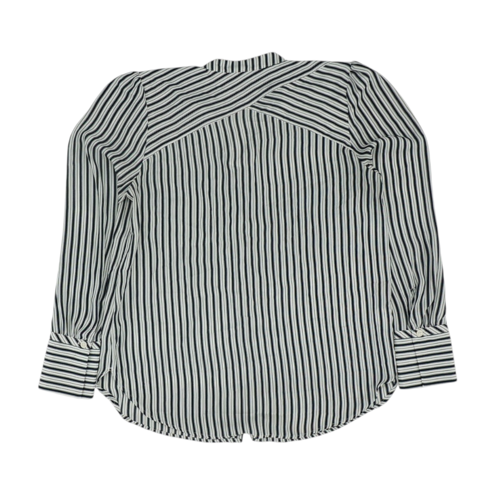 Navy Striped Button Down