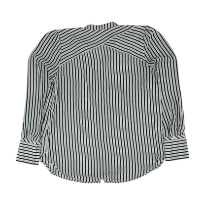 Navy Striped Button Down