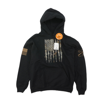 Black Solid Hoodie Pullover