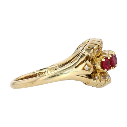 14K Yellow Gold Diamond Fashion Ring