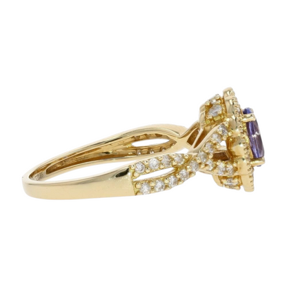 3/4 ctw 14K Yellow Gold Tanzanite Fashion Ring