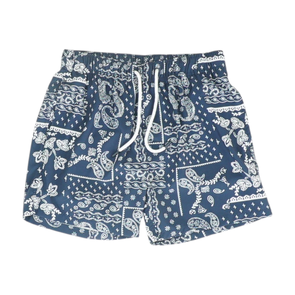 Navy Paisley Swim Bottom