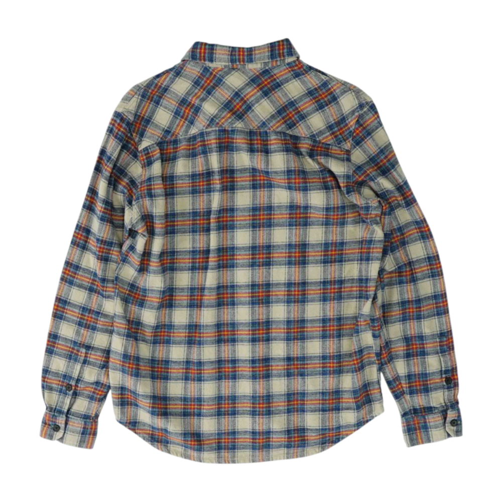 Beige Plaid Flannel Button Down