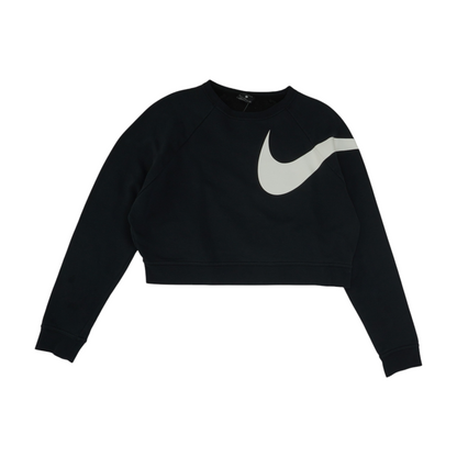 Black Solid Sweatshirt Pullover
