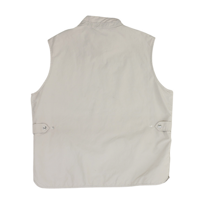 Beige Solid Active Vest