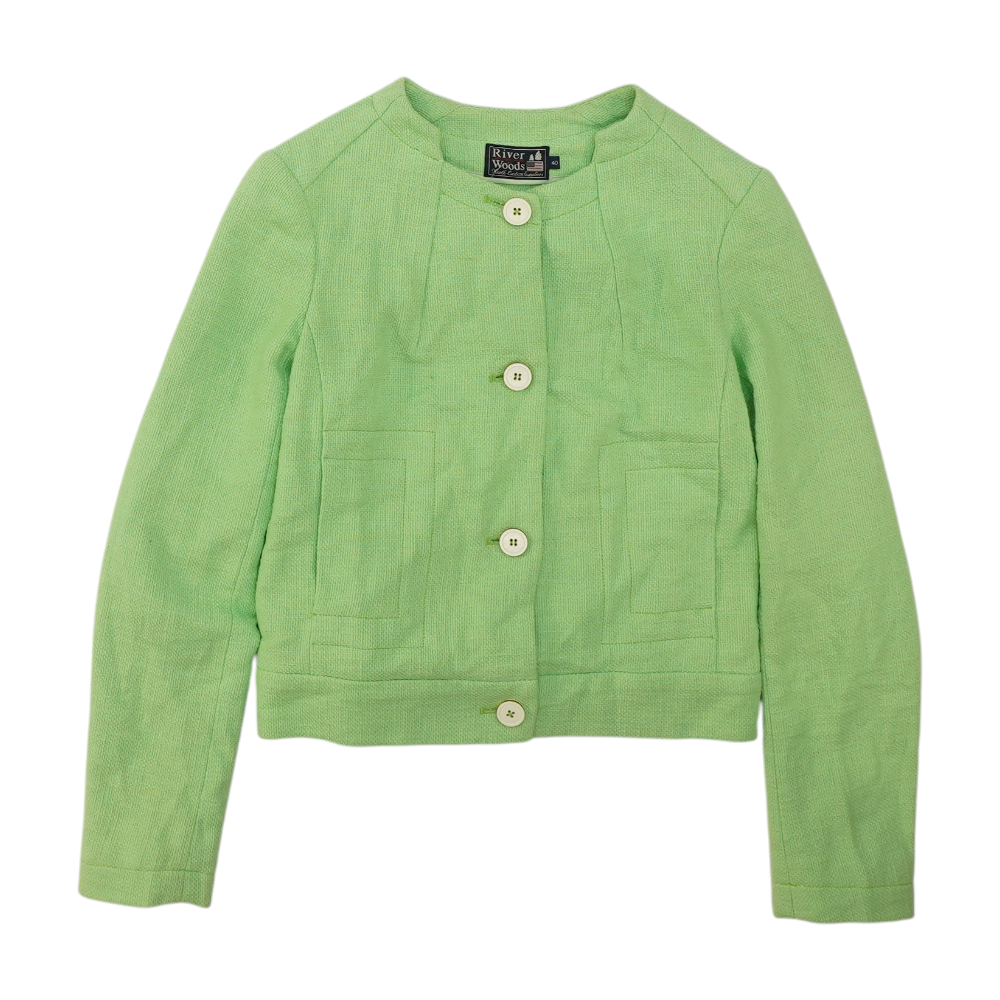 Green Solid Blazer