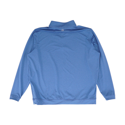 Blue Solid 1/4 Zip Pullover