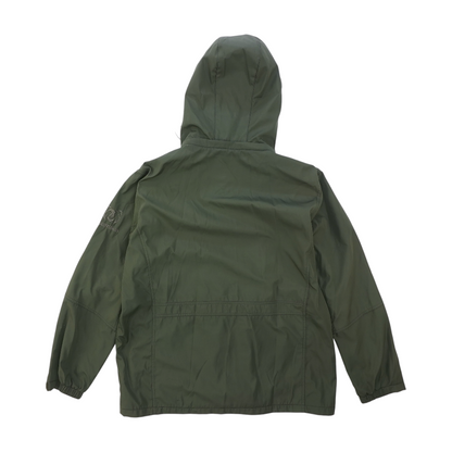 Green Solid Rain Jacket