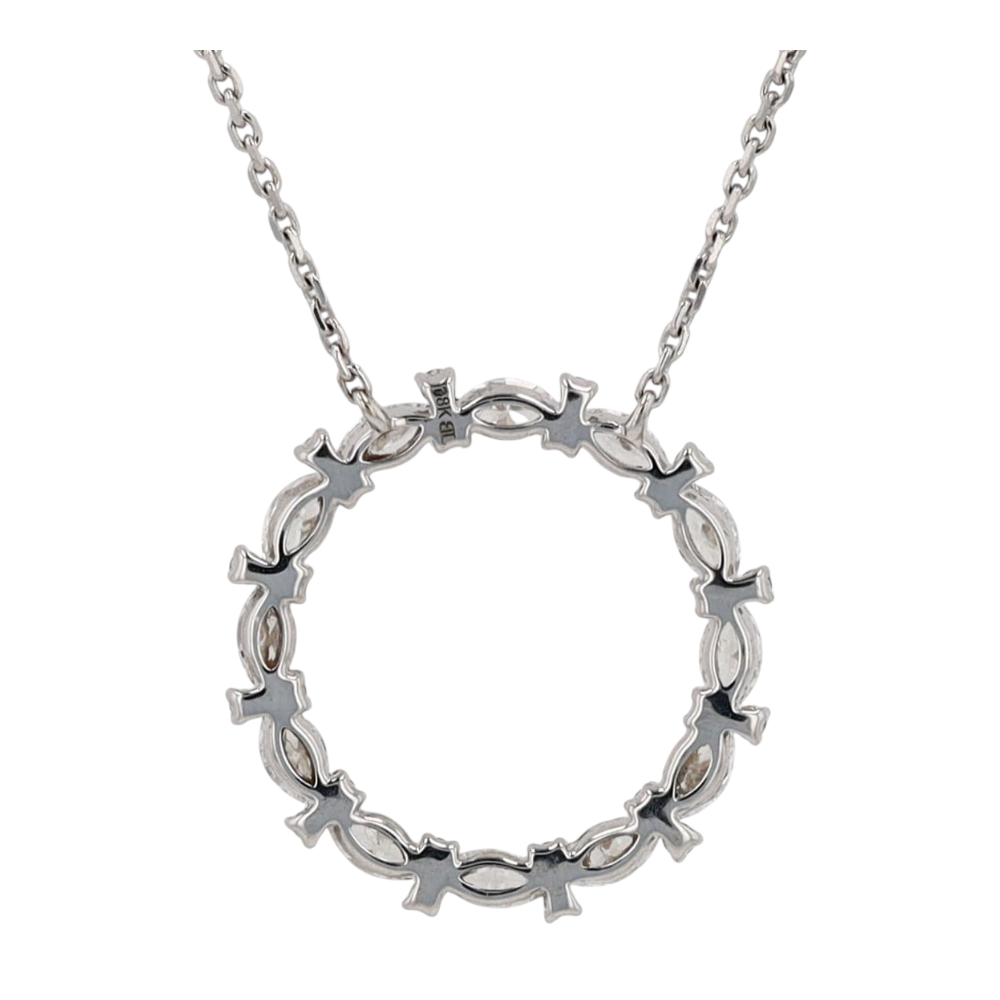 1/3 ctw 18K White Gold Diamond Pendant Necklace