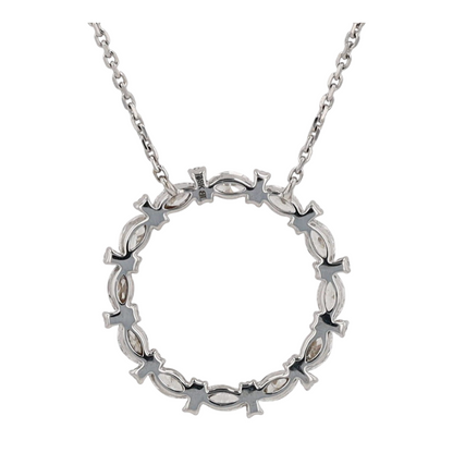 1/3 ctw 18K White Gold Diamond Pendant Necklace