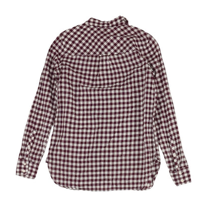 Burgundy Check Button Down