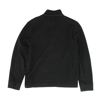 Black Solid 1/4 Zip Pullover