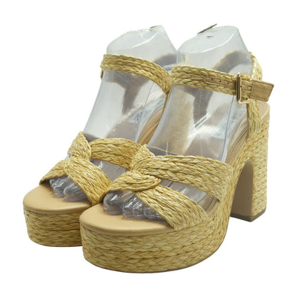 Tan Block Heels
