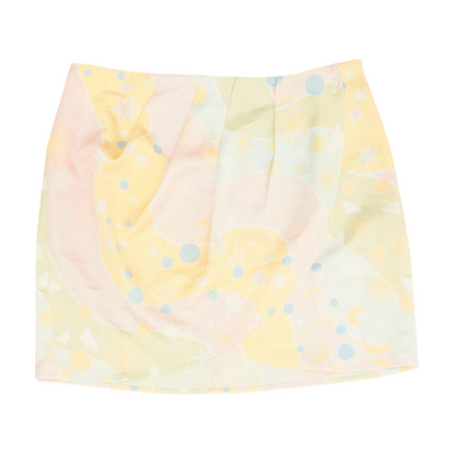 Pink Print Mini Skirt
