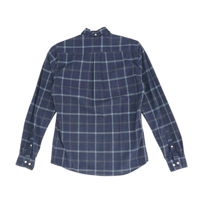 Navy Plaid Flannel Button Down