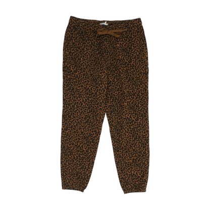 Brown Animal Print Regular Pants