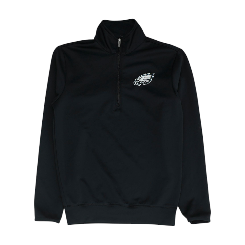 Antigua Black Philadelphia Eagles Solid 1/4 Zip Pullover – Image 1