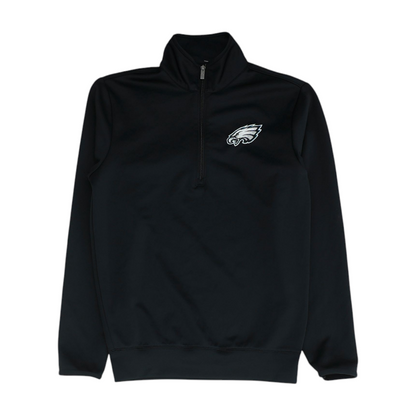 Antigua Black Philadelphia Eagles Solid 1/4 Zip Pullover – Image 1
