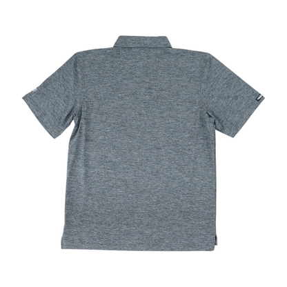 Gray Solid Short Sleeve Polo