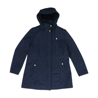 Navy Animal Print Coat