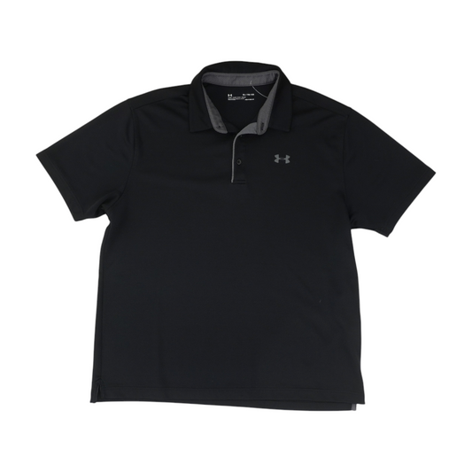 Black Solid Short Sleeve Polo