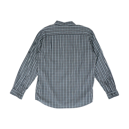 Gray Plaid Long Sleeve Button Down