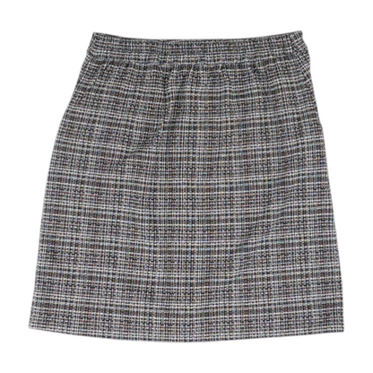 Black Print Mini Skirt