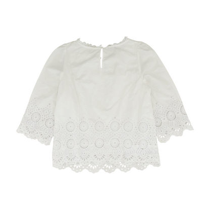 White Petite Blouse