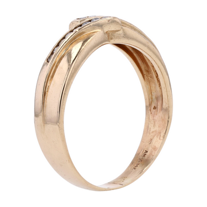 14K Yellow Gold Diamond Band Ring