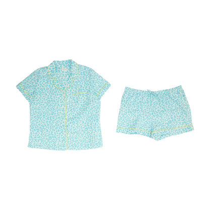 Blue Plus Animal Print Pajama Set