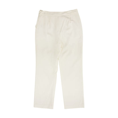 White Solid Pants