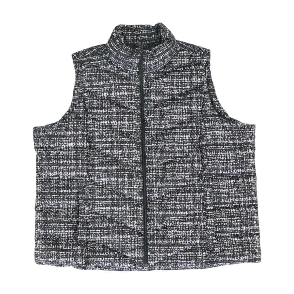 Black Plus Size Abstract Vest