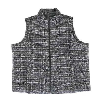 Black Plus Size Abstract Vest