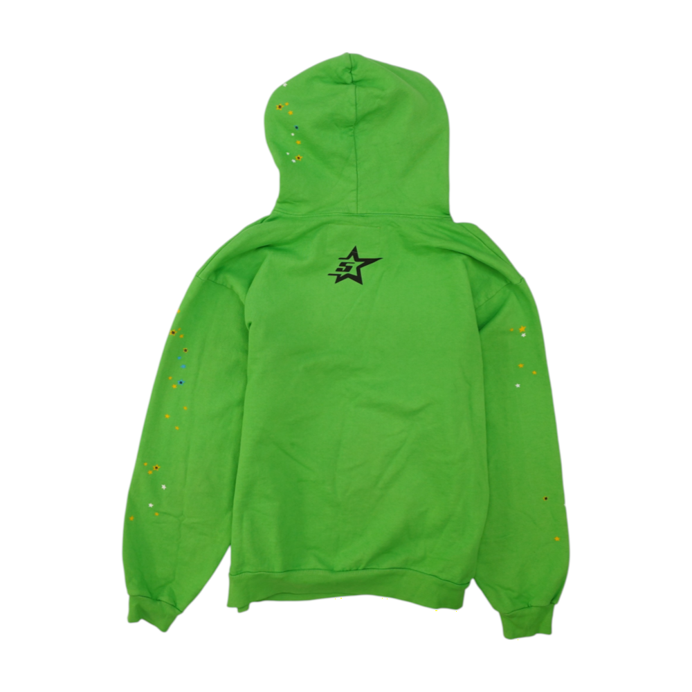 Green Solid Hoodie Pullover